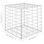 Casa si Gradina - Gradina si terasa - Garduri, panouri si accesorii - Gabion cub strat inaltat, 40 x 40 x 40 cm, sarma de otel - Infinity.ro