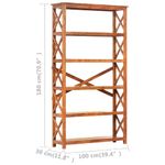 Casa si Gradina - Mobilier - Biblioteci si rafturi - Biblioteci - Biblioteca, 100x30x180 cm lemn masiv acaciacu finisaj tip miere - Infinity.ro