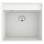 Casa si Gradina - Sanitare - Chiuveta bucatarie si accesorii - Chiuvete bucatarie - Chiuveta de bucatarie cu orificiu de preaplin, alb, granit, mărime 530x500x203 mm - Infinity.ro