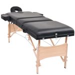 Ingrijire personala si Cosmetice - Sanatate si wellness - Articole wellness - Fotolii de masaj - Masa de masaj pliabila cu 3 zone, 10 cm grosime, negru - Infinity.ro