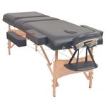 Ingrijire personala si Cosmetice - Sanatate si wellness - Articole wellness - Fotolii de masaj - Masa de masaj pliabila cu 3 zone, 10 cm grosime, negru - Infinity.ro