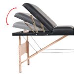 Ingrijire personala si Cosmetice - Sanatate si wellness - Articole wellness - Fotolii de masaj - Masa de masaj pliabila cu 3 zone, 10 cm grosime, negru - Infinity.ro