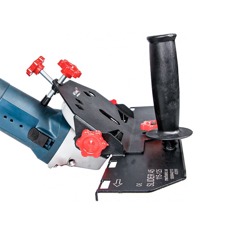 Casa si Gradina - Constructii - Scule electrice si accesorii - Accesorii polizare si slefuire - Adaptor polizor unghiular tip flex, Mechanic Slider 45, Taiere in 45 grade gresie si faianta, Flex de 115mm si 125mm - Infinity.ro