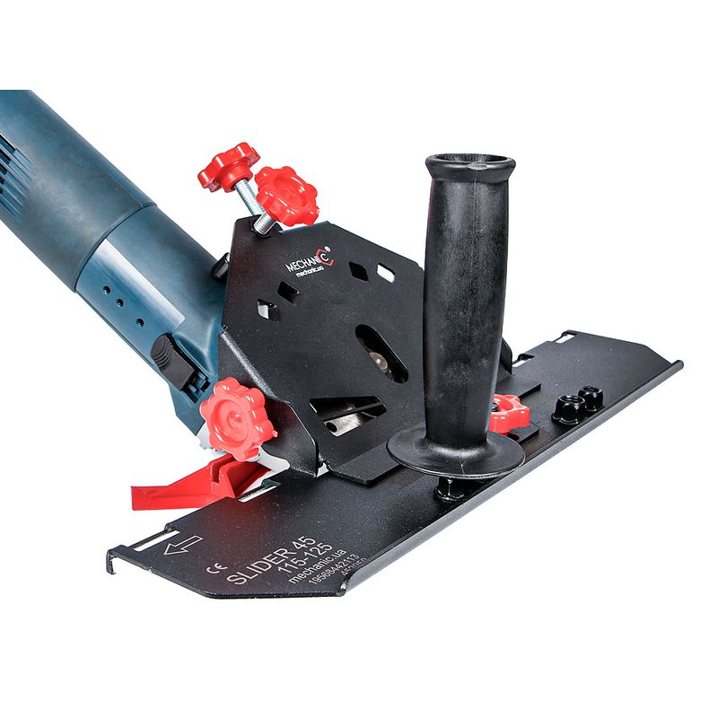 Casa si Gradina - Constructii - Scule electrice si accesorii - Accesorii polizare si slefuire - Adaptor polizor unghiular tip flex, Mechanic Slider 45, Taiere in 45 grade gresie si faianta, Flex de 115mm si 125mm - Infinity.ro