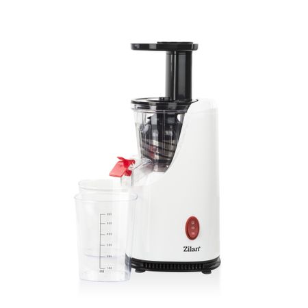 Storcator de fructe si legume cu melc Zilan ZLN-4014, Alb 200 W, Recipient suc 600 ml, Recipient pulpa 600 ml,