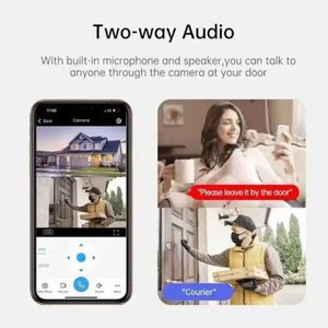 Camera de supraveghere SafeCams, 4MP Full HD, Lentile duble, Wifi, Rezistenta la apa