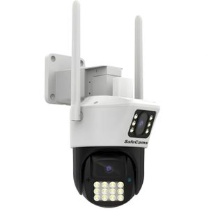 Camera de supraveghere SafeCams, 4MP Full HD, Lentile duble, Wifi, Rezistenta la apa