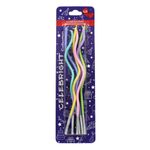 Casa si Gradina - Decoratiuni - Decoratiuni petrecere - Accesorii pentru petrecere - Set 6 lumanari tort curbate multicolore Celebright 15.5cm - Infinity.ro
