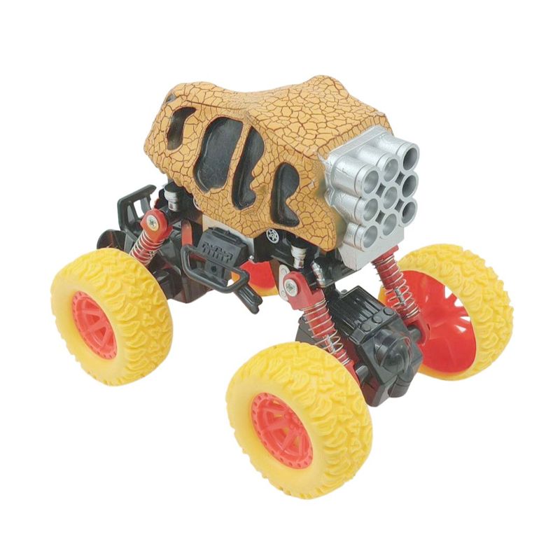 Jucarii, Copii si Bebe - Jucarii si jocuri - Vehicule si jucarii cu telecomanda - Masinute - Camion dino portocaliu pull back 19cm - Infinity.ro