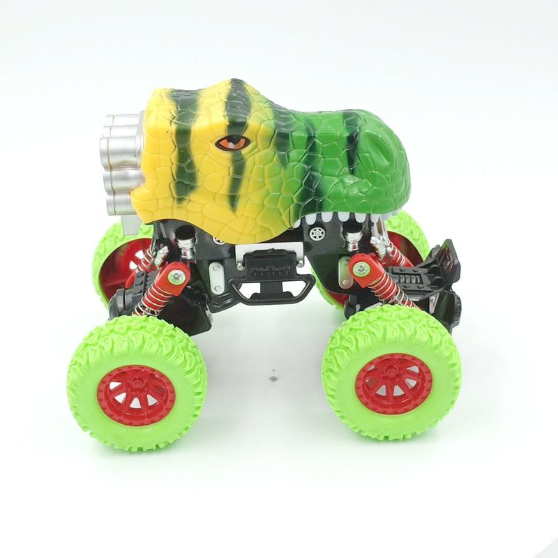 Jucarii, Copii si Bebe - Jucarii si jocuri - Vehicule si jucarii cu telecomanda - Masinute - Camion dino verde pull back 19cm - Infinity.ro