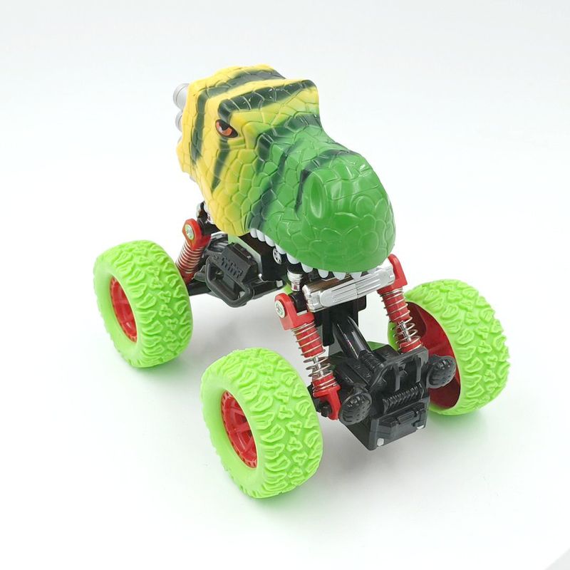 Jucarii, Copii si Bebe - Jucarii si jocuri - Vehicule si jucarii cu telecomanda - Masinute - Camion dino verde pull back 19cm - Infinity.ro