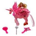 Jucarii, Copii si Bebe - Jucarii si jocuri - Jucarii de plus - Set printesa cu unicorn 18 cm - Infinity.ro