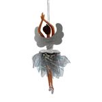 Casa si Gradina - Decoratiuni - Decoratiuni de sezon - Decoratiune Dansul Lebedelor balerina eleganta alb-argintie - Infinity.ro