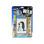 Jucarii, Copii si Bebe - Jucarii si jocuri - Jucarii & jocuri educative - Seturi de artizanat - Set 6 rechizite Wild stationery Pinguin - Infinity.ro