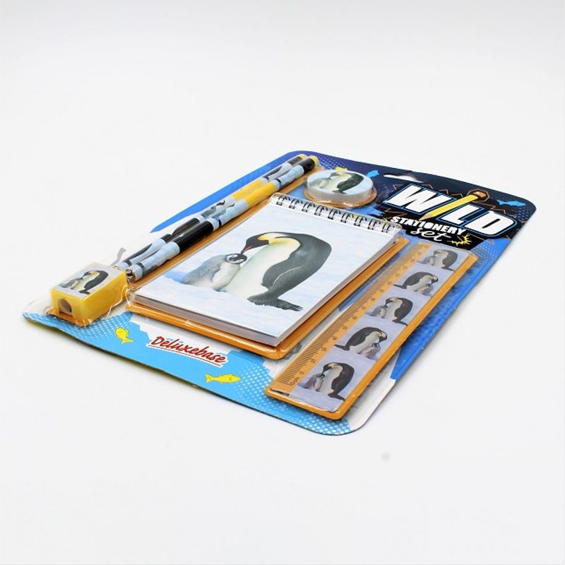 Jucarii, Copii si Bebe - Jucarii si jocuri - Jucarii & jocuri educative - Seturi de artizanat - Set 6 rechizite Wild stationery Pinguin - Infinity.ro