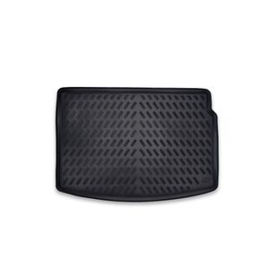 Covor pentru portbagaj tip tavita compatibil Renault Clio V hatchback 2019, material flexibil, negru