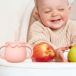 Jucarii, Copii si Bebe - Hrana si alaptare - Biberoane, suzete si accesorii hranire - Articole hranire bebelusi - Set hranire bebe, BLEKSY®, Baveta, Bol cu Ventuza, Farfurie cu Capac, Pahar, Lingurita si Furculita, Fara Alergeni, Roz - Infinity.ro