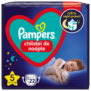 PAMPERS Pants Night, scutece chilotel, 12-17 kg, Marime Nr.5