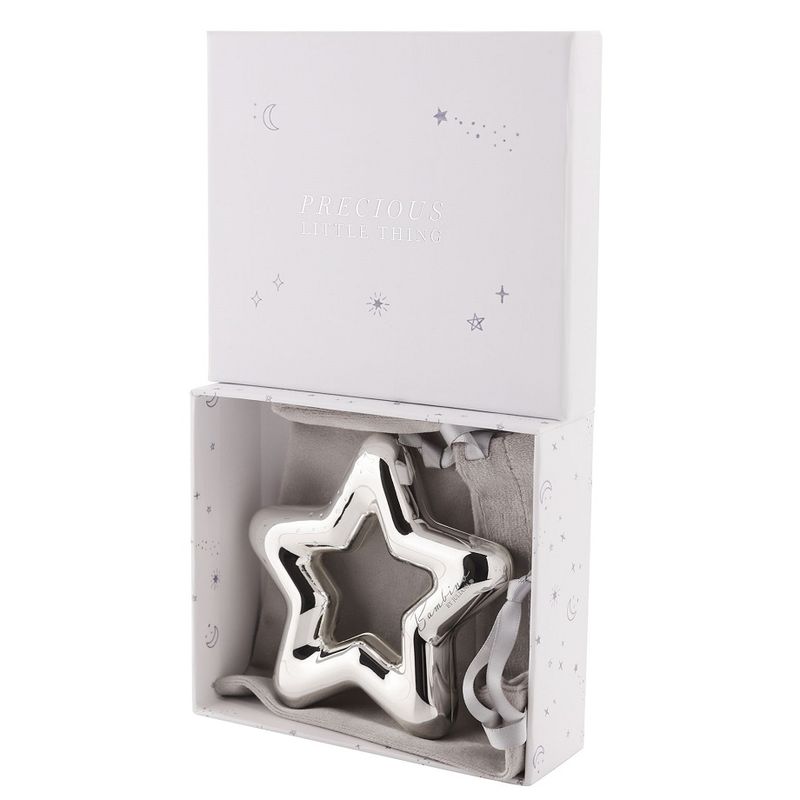 Jucarii, Copii si Bebe - Jucarii si jocuri - Jucarii bebelusi - Jucarii zornaitoare - Jucarie zornaitoare argintata Bambino by Juliana - Infinity.ro