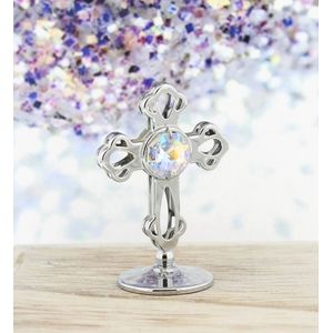 Marturie cu cristale Swarovski model cruce Crystocraft