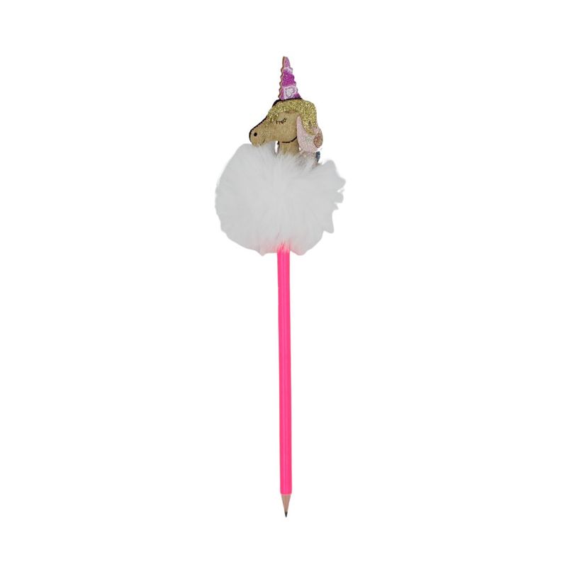Carti si Birotica - Birotica - Instrumente de scris - Creioane - Creion figurina Unicorn crem puf alb 26cm - Infinity.ro
