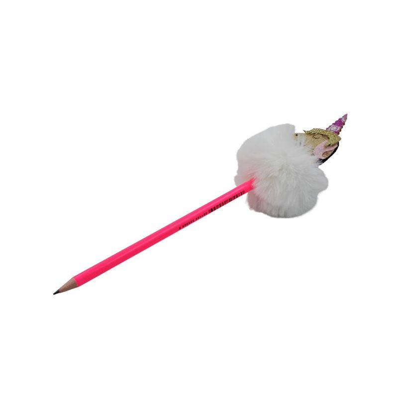 Carti si Birotica - Birotica - Instrumente de scris - Creioane - Creion figurina Unicorn crem puf alb 26cm - Infinity.ro