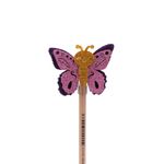 Carti si Birotica - Birotica - Instrumente de scris - Creioane - Creion figurina Fluture mov aripi roz 22cm - Infinity.ro