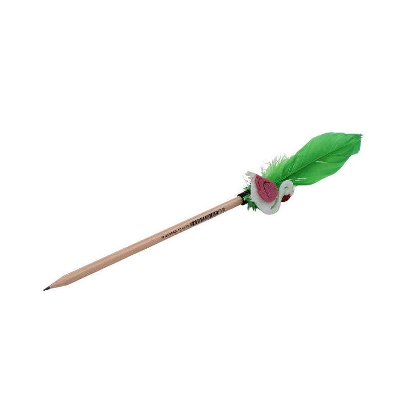 Carti si Birotica - Birotica - Instrumente de scris - Creioane - Creion figurina  Flamingo pana verde 30 cm - Infinity.ro