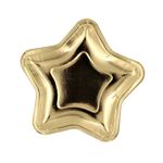 Casa si Gradina - Decoratiuni - Decoratiuni petrecere - Vesela pentru petrecere - Set 6 farfurii stea gold 23cm - Infinity.ro