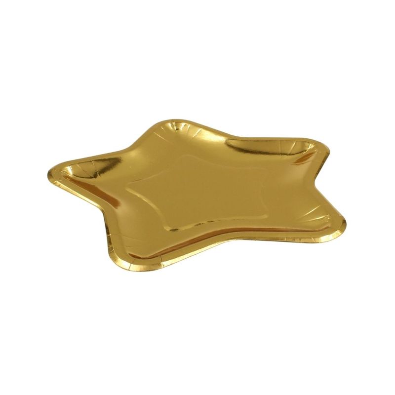 Casa si Gradina - Decoratiuni - Decoratiuni petrecere - Vesela pentru petrecere - Set 6 farfurii stea gold 23cm - Infinity.ro
