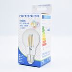 Casa si Gradina - Corpuri si surse de iluminat - Becuri si tuburi neon - Becuri - Bec LED Vintage filament 4W (35W), E27, A60, 400 lm, lumina calda (2700 K), transparent, Optonica - Infinity.ro