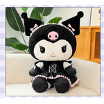 Jucarii, Copii si Bebe - Jucarii si jocuri - Jucarii de plus - Papusa tip Kuromi din seria Hello Kitty Sanrio, din plus cu rochita, 55cm ABYZ®™ - Infinity.ro