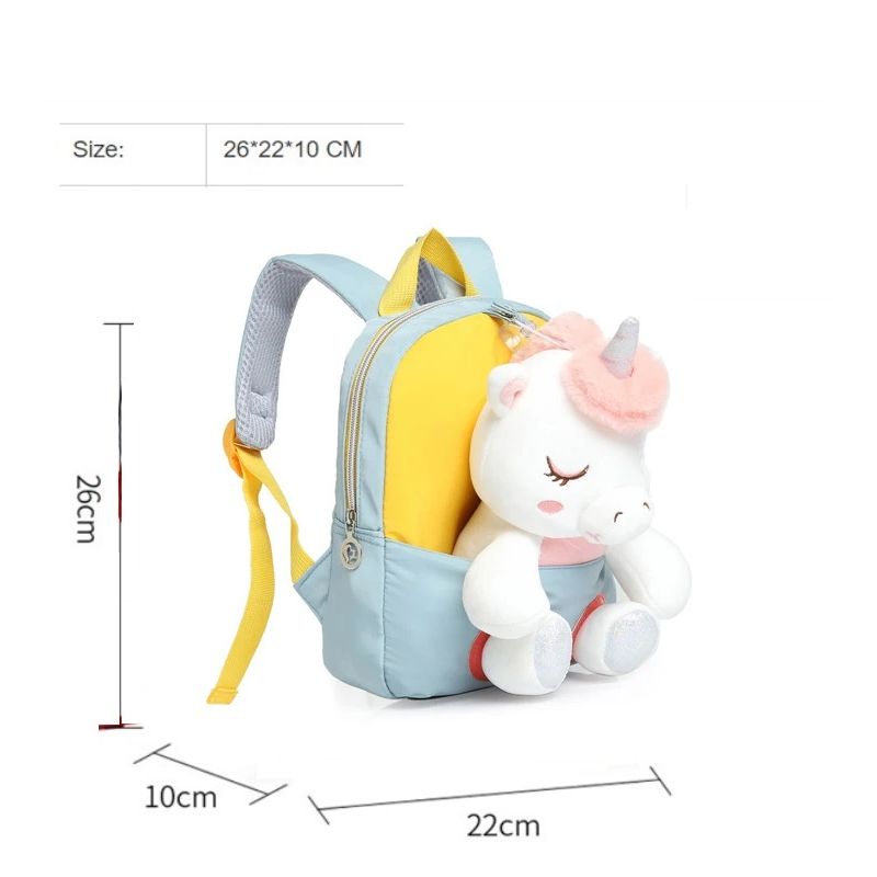 Fashion, accesorii si bijuterii - Copii - Accesorii copii - Genti si rucsacuri copii - Rucsac Mini Unicorn din Plus, cu Design 3D, Potrivit pentru Copii Mici pentru Gradinita sau Scoala, Turcoaz - Infinity.ro