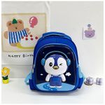 Fashion, accesorii si bijuterii - Copii - Accesorii copii - Genti si rucsacuri copii - Rucsac cu model 3D Cartoon Penguin, Potrivit pentru Copii Mici pentru scoala sau gradinita, Poliester, Albastru - Infinity.ro