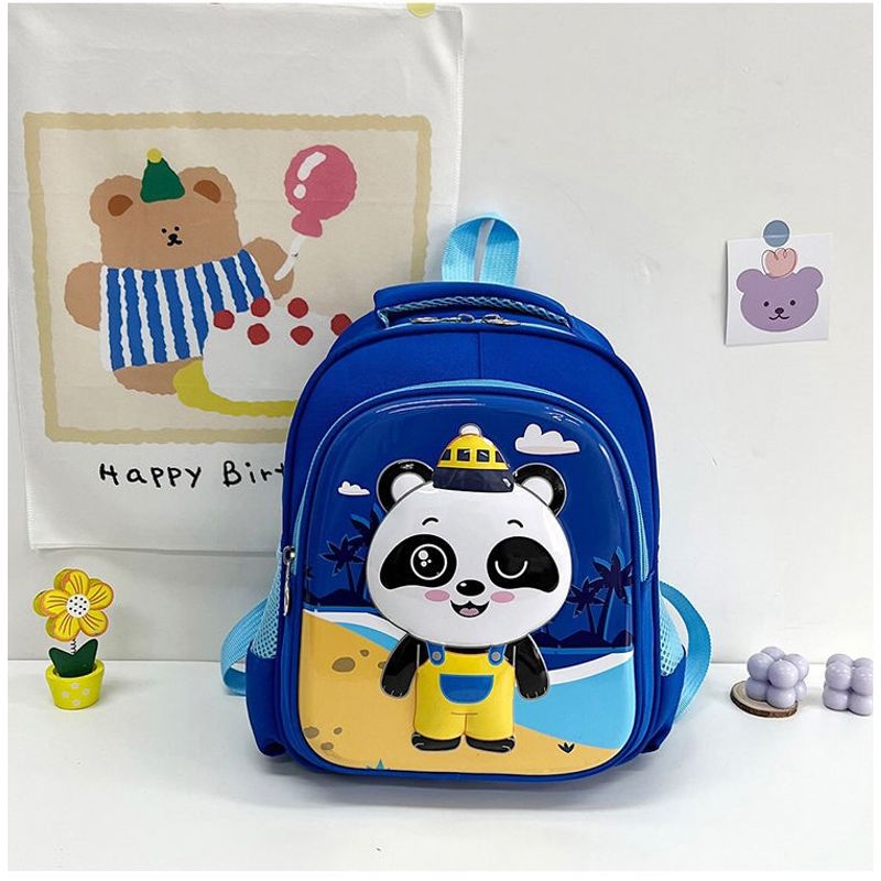 Fashion, accesorii si bijuterii - Copii - Accesorii copii - Genti si rucsacuri copii - Rucsac cu model 3D Cartoon Panda, Potrivit pentru Copii Mici pentru scoala sau gradinita, Poliester, Albastru - Infinity.ro