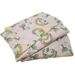 Casa si Gradina - Textile si covoare - Lenjerii de pat - Lenjerii copii - Lenjerie pentru patut bebelusi din bumbac ranforce, trei piese, Ariale, Unicorni - Infinity.ro