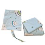 Casa si Gradina - Textile si covoare - Lenjerii de pat - Lenjerii copii - Lenjerie pentru patut bebelusi 60 x 120 cm, din bumbac ranforce, trei piese, Ariale, Baloane - Infinity.ro