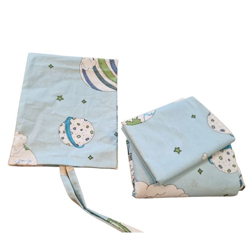 Casa si Gradina - Textile si covoare - Lenjerii de pat - Lenjerii copii - Lenjerie pentru patut bebelusi 60 x 120 cm, din bumbac ranforce, trei piese, Ariale, Baloane - Infinity.ro