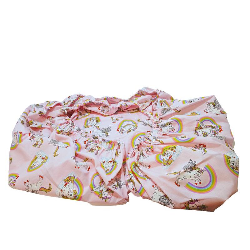 Casa si Gradina - Textile si covoare - Lenjerii de pat - Lenjerii copii - Lenjerie pentru patut bebelusi din bumbac ranforce, trei piese, Ariale, Unicorni - Infinity.ro