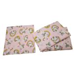 Casa si Gradina - Textile si covoare - Lenjerii de pat - Lenjerii copii - Lenjerie pentru patut bebelusi din bumbac ranforce, trei piese, Ariale, Unicorni - Infinity.ro