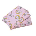 Casa si Gradina - Textile si covoare - Lenjerii de pat - Lenjerii copii - Lenjerie pentru patut bebelusi din bumbac ranforce, trei piese, Ariale, Unicorni - Infinity.ro