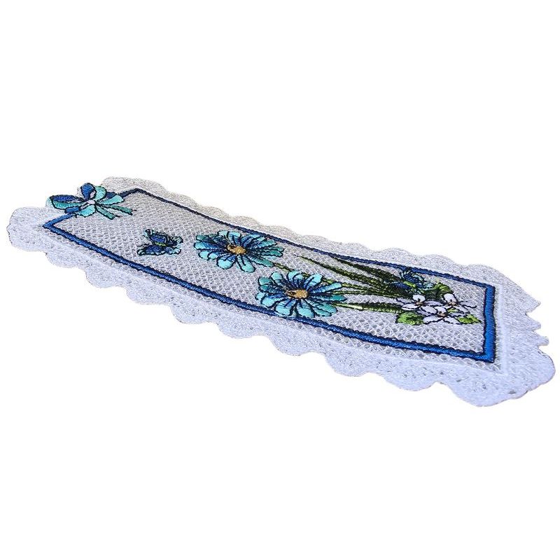 Carti si Birotica - Carti - Accesorii pentru cititori - Semn de carte brodat Margarete Albastre ARIALE - Infinity.ro