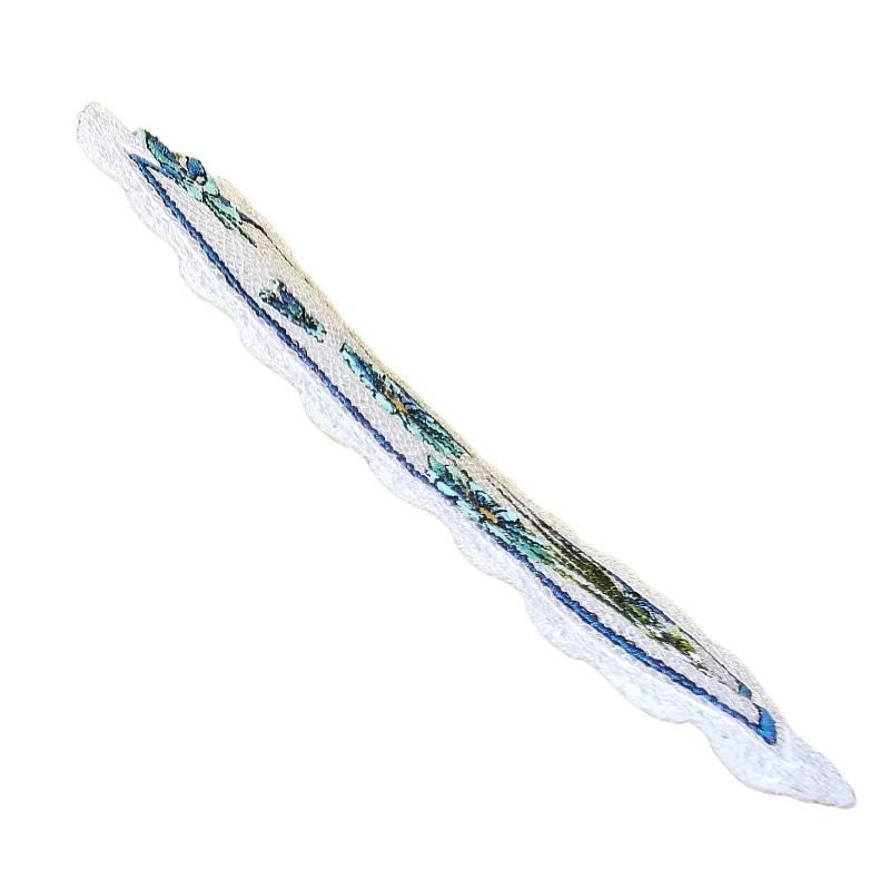 Carti si Birotica - Carti - Accesorii pentru cititori - Semn de carte brodat Margarete Albastre ARIALE - Infinity.ro