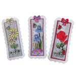 Carti si Birotica - Carti - Accesorii pentru cititori - Set 3 semne de carte brodate Flowers ARIALE - Infinity.ro
