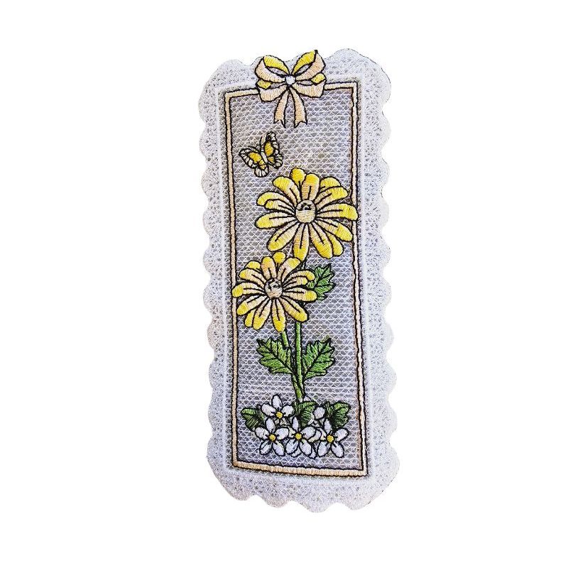 Carti si Birotica - Carti - Accesorii pentru cititori - Set 3 semne de carte brodate Flowers ARIALE - Infinity.ro