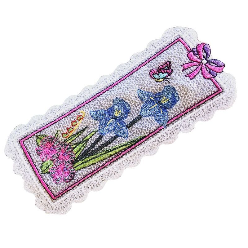 Carti si Birotica - Carti - Accesorii pentru cititori - Set 3 semne de carte brodate Flowers ARIALE - Infinity.ro