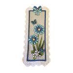 Carti si Birotica - Carti - Accesorii pentru cititori - Semn de carte brodat Margarete Albastre ARIALE - Infinity.ro