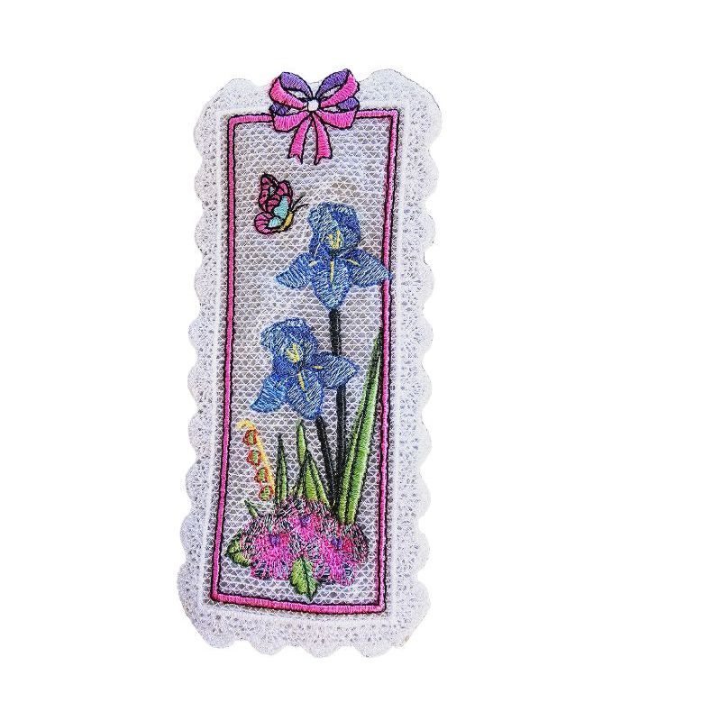 Carti si Birotica - Carti - Accesorii pentru cititori - Semn de carte brodat Margarete Albastre ARIALE - Infinity.ro