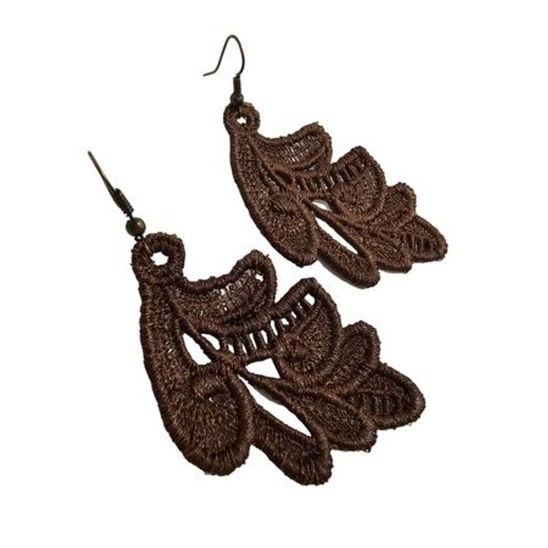 Fashion, accesorii si bijuterii - Femei - Bijuterii femei - Cercei femei - Cercei Brodati Teardrop, Ariale, lacrima, rosu - Infinity.ro