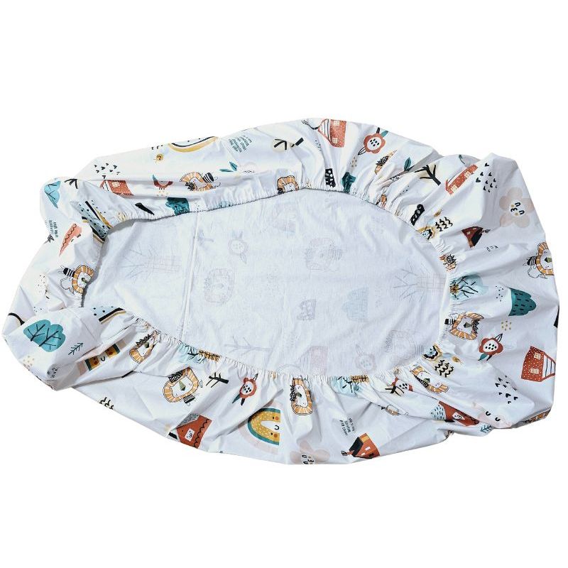 Casa si Gradina - Textile si covoare - Lenjerii de pat - Cearceafuri de pat - Cearceaf de patut cu elastic, Vis de Leu Ariale, 120 x 60 cm, multicolor - Infinity.ro